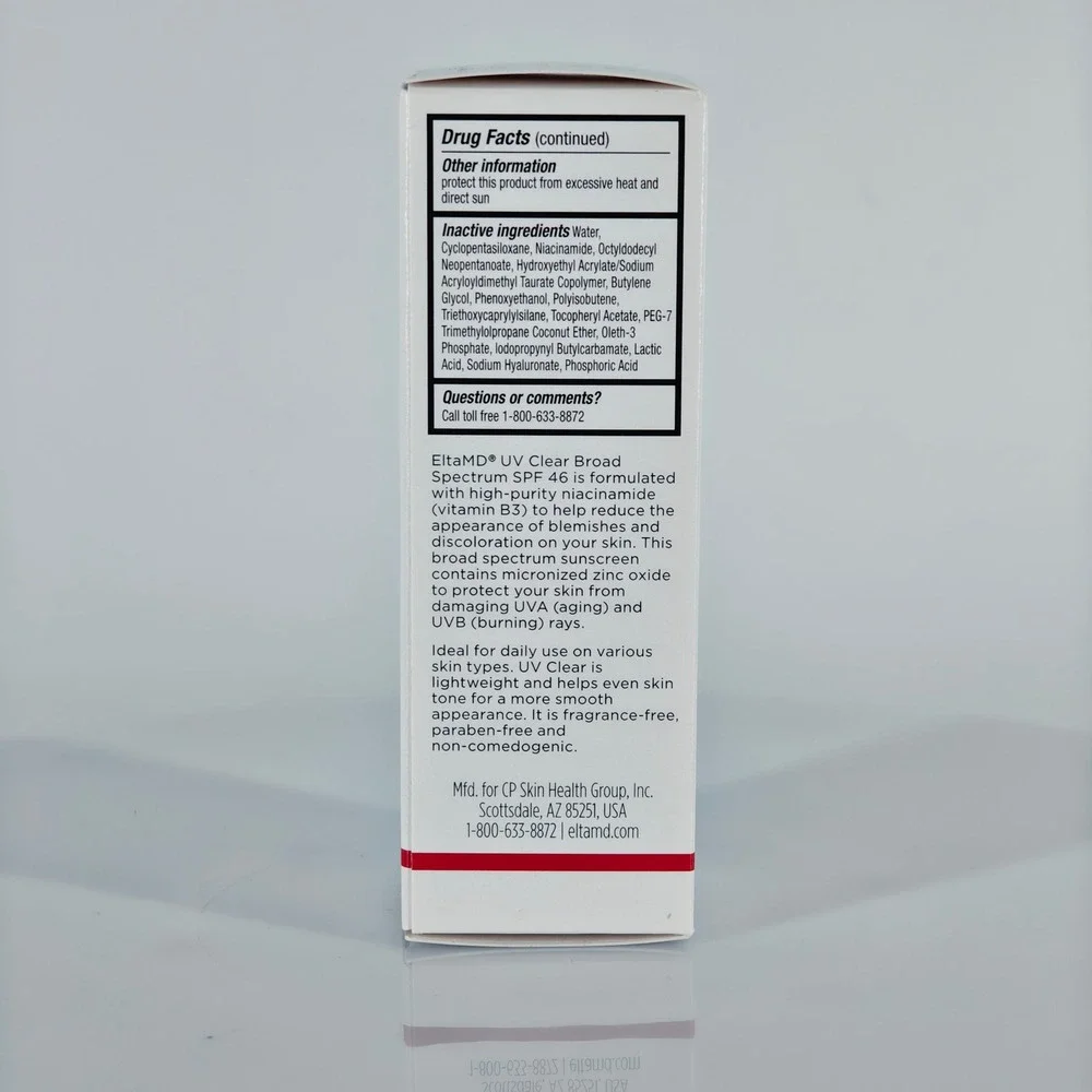 EltaMD UV Clear Broad Spectrum SPF46 Face Sunscreen 1.7oz Niacinamide Zinc Oxide